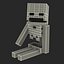 Minecraft Skeleton Rigged for Maya