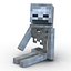 Minecraft Skeleton Rigged for Maya