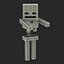 Minecraft Skeleton Rigged for Maya