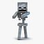 Minecraft Skeleton Rigged for Maya