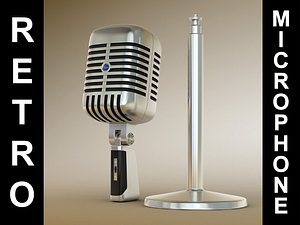 3ds max retro microphone