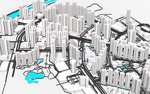 3D Hong Kong City China