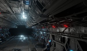 Sci-fi Laboratory work room