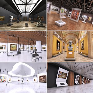 3D Art Gallery Collection 5 model
