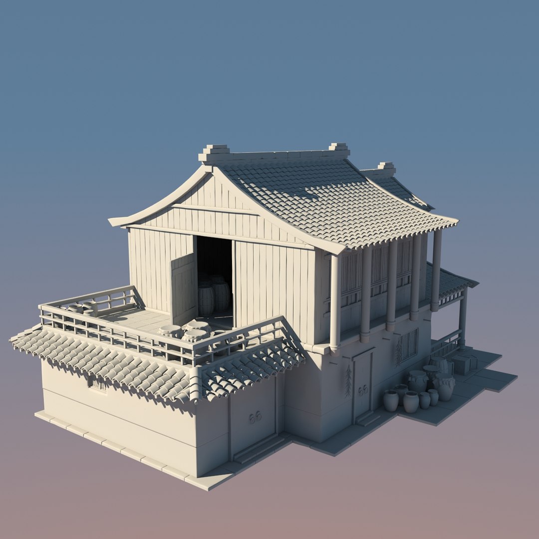 3d Model Of Medieval Chinese Depot