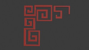 chinese ornament motif 5 3D model