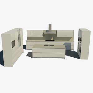 modern kitchen 3d obj