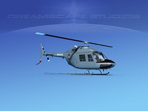 3D model rotor oh-58 bell 206