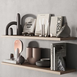 3D 217 decor on shelves 02 neutral scandi accessories 00