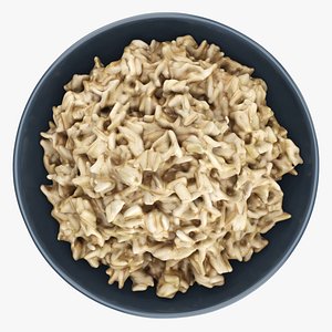 3D Cooked brown rice