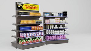 Grocery Racks 3D