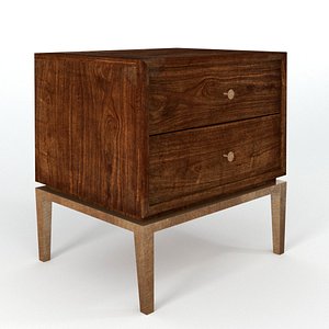 bedroom sans serif nightstand model