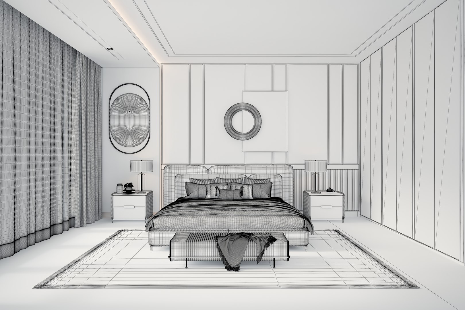 3D Bedroom Vol 1 2024 TurboSquid 2149640   Z004 