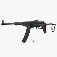 K50M North Vietnamese SMG Low-poly PBR
