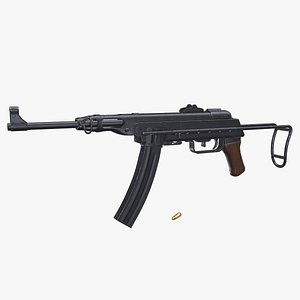 K50M North Vietnamese SMG Low-poly PBR