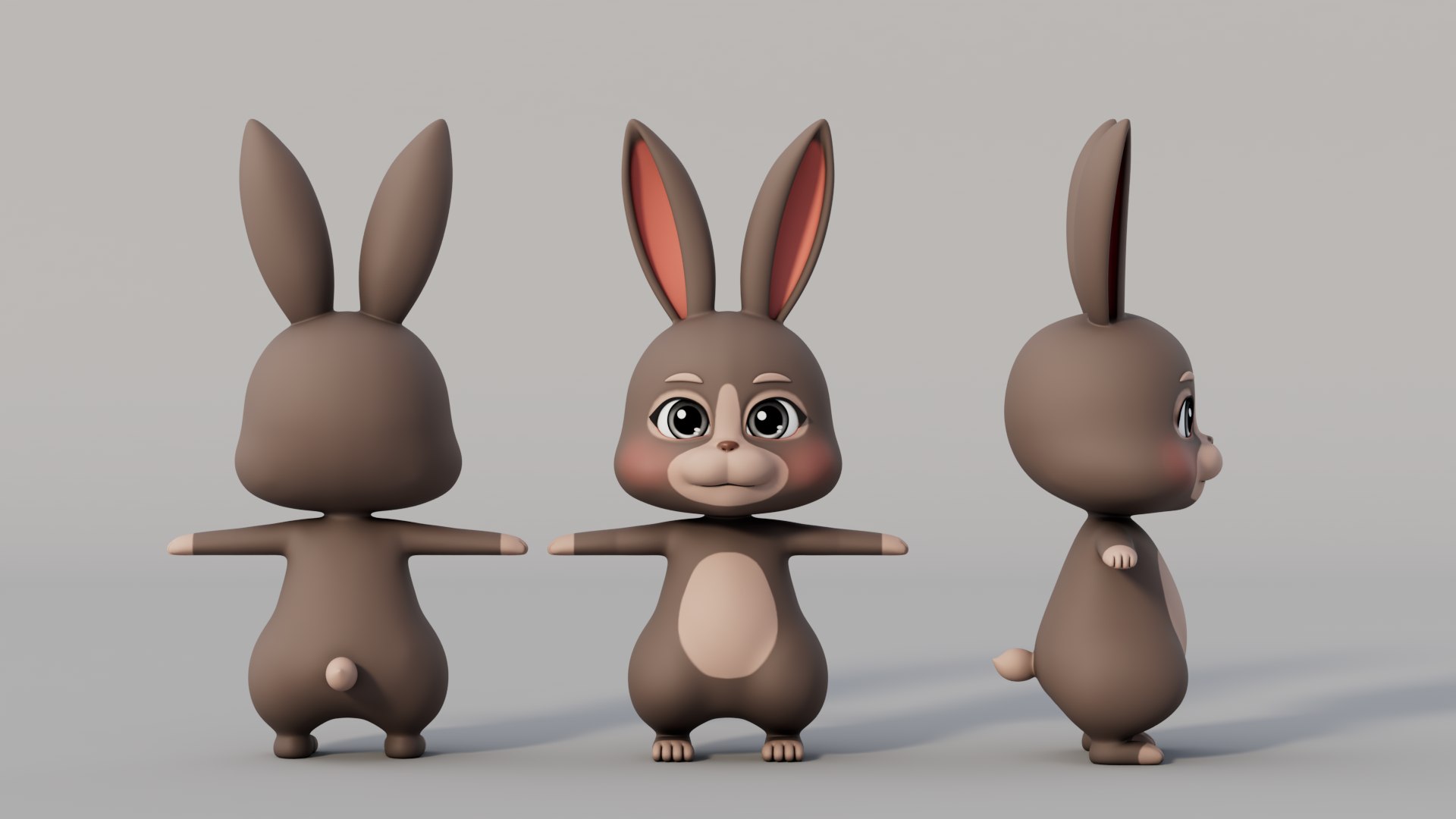 3D Rigged Cartoon Rabbit Model - TurboSquid 2359036