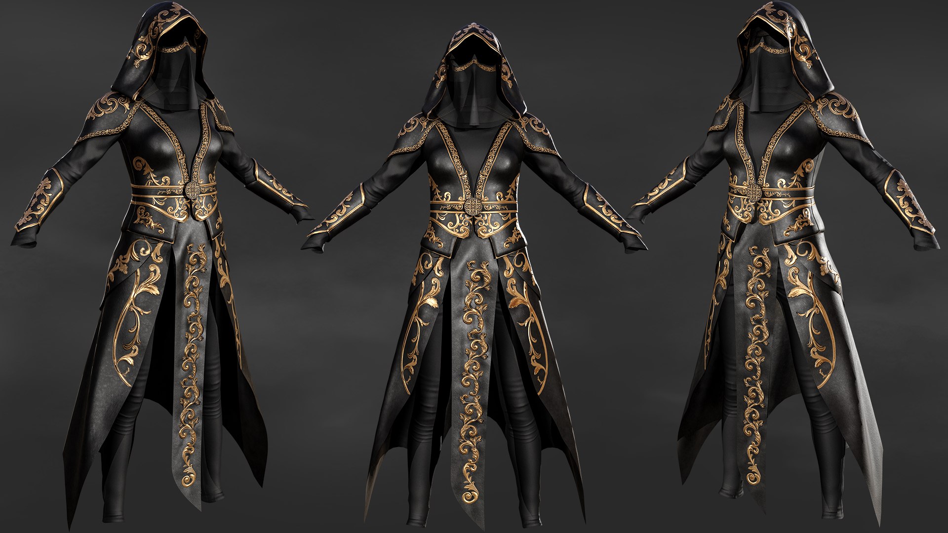 Royal Assassin Robe 3D Model - TurboSquid 2408316