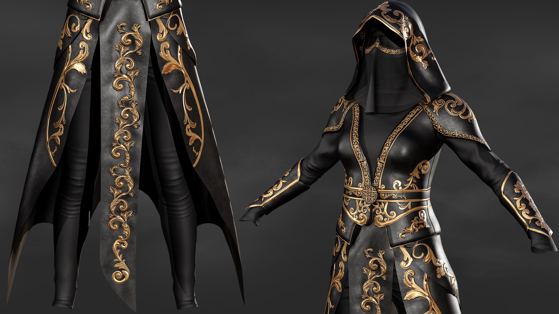 Royal Assassin Robe 3D Model - TurboSquid 2408316