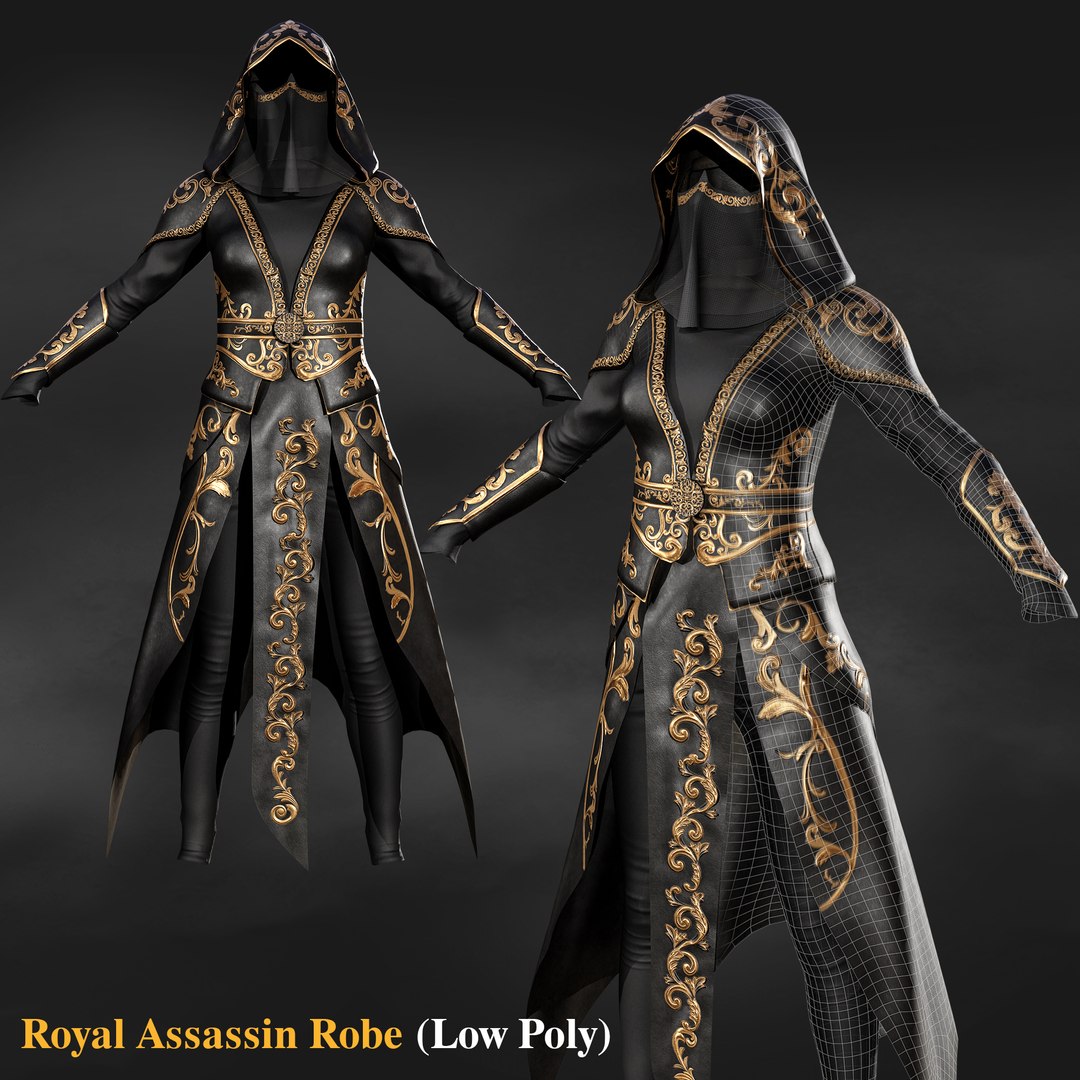 Royal Assassin Robe 3D Model - TurboSquid 2408316