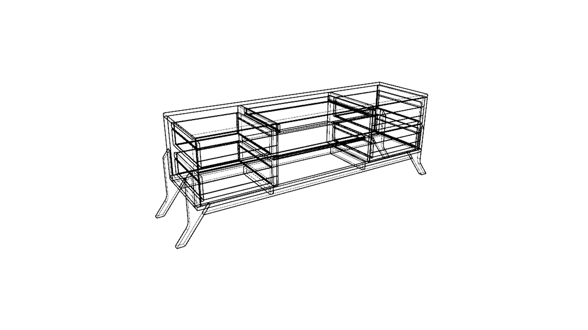 3D model Modern Rack with Draw - type I - TurboSquid 2085308