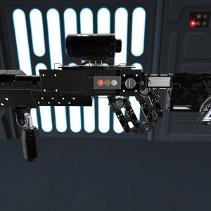 3d model gun sci-fi rifle