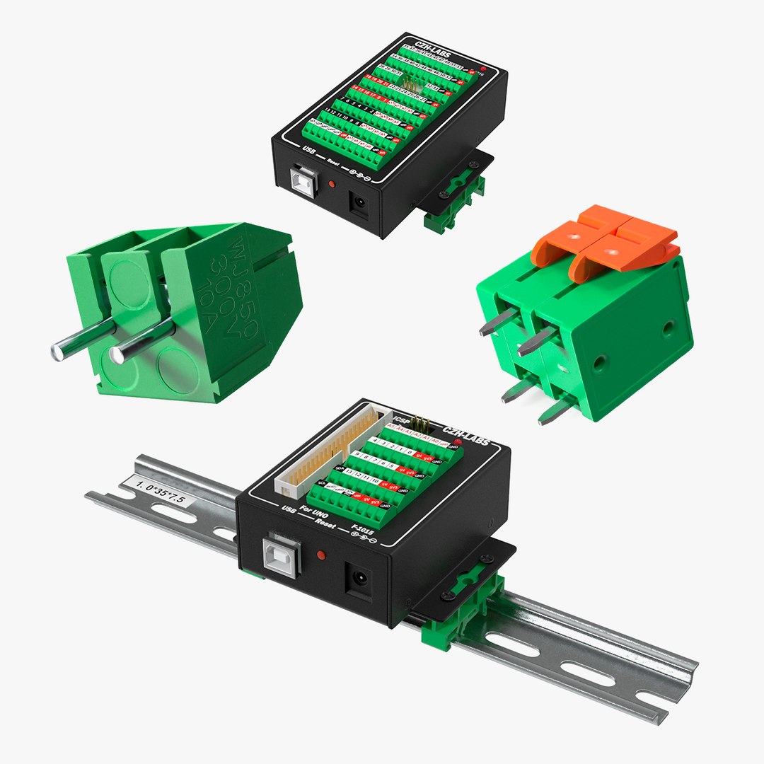 Screwless Terminals Collection 2 3D model preview