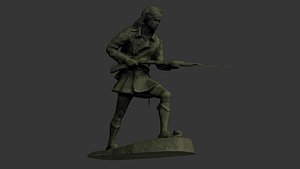 Unknown Soldier Statue Low-poly