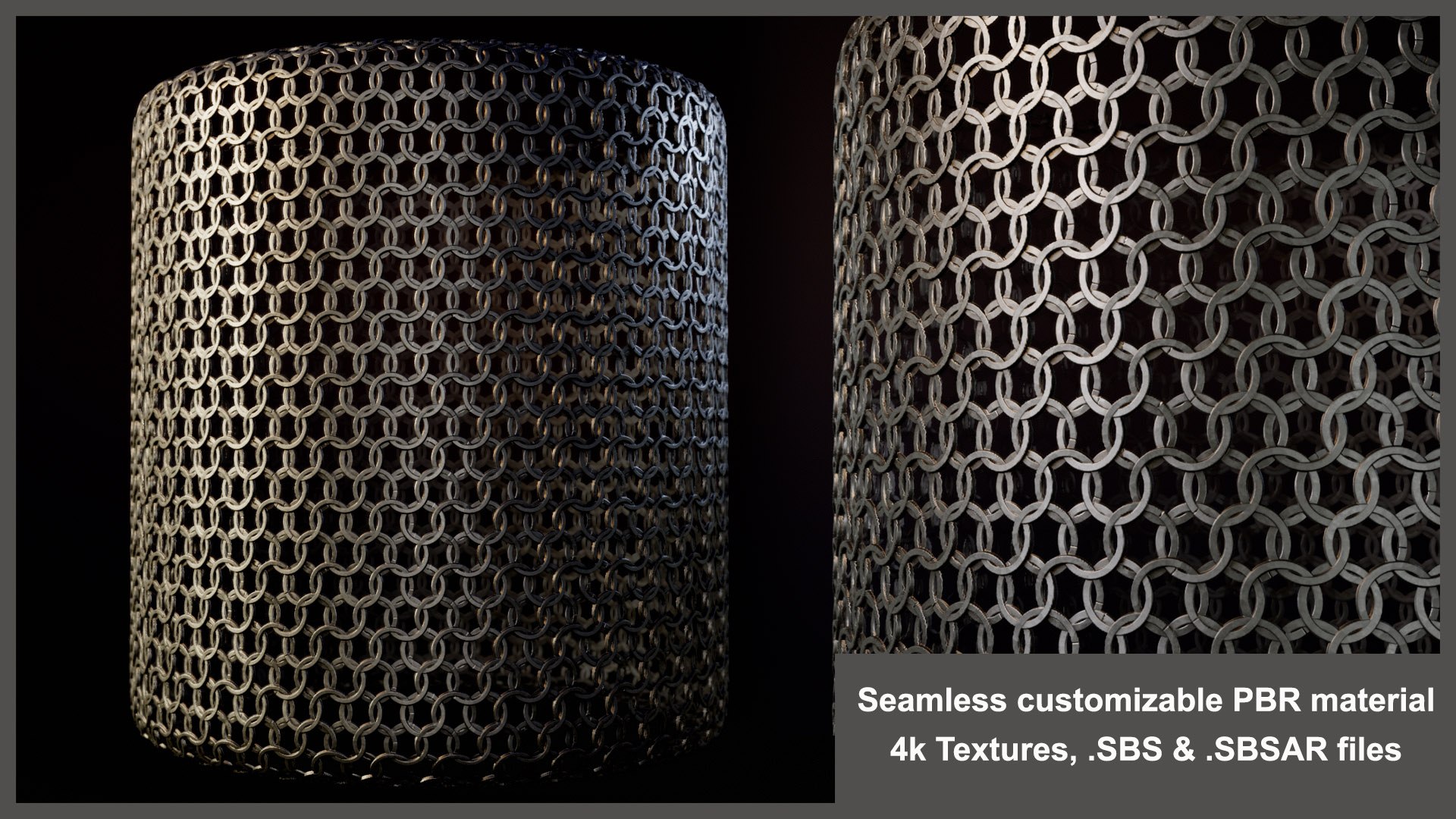 Seamless Hauberk PBR textures 3D model https://p.turbosquid.com/ts-thumb/lA/KXETI4/Sx/hauberksubstancematerialtextures/jpg/1740502833/1920x1080/fit_q87/fd56d331eb490de1a61bd1a22dec479951138d6f/hauberksubstancematerialtextures.jpg
