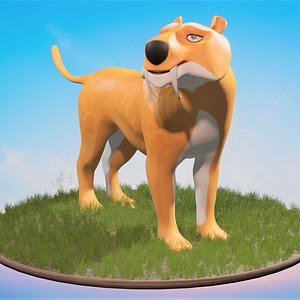 3D Stylized Tiger Toon model
