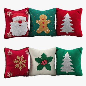 3D Christmas Cushions 01 model