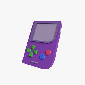 Low Poly Purple Game Console Arcade