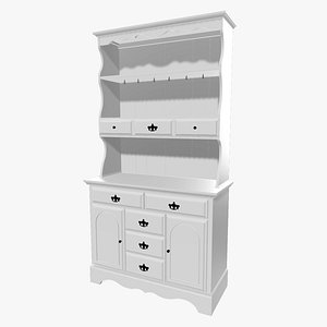 Country Style Hutch with Opening Drawers