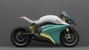 3D model Electric bike Green edition
