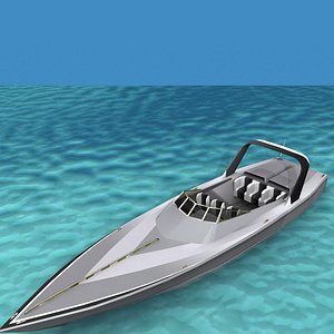 3D Phazer 38 Cigarette Boat V04