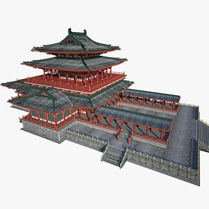 chinese architectural palace 3d model