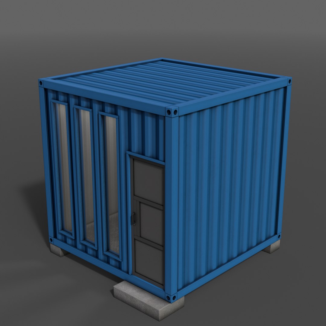 PBR Container House AA V4 3D Model - TurboSquid 2081582