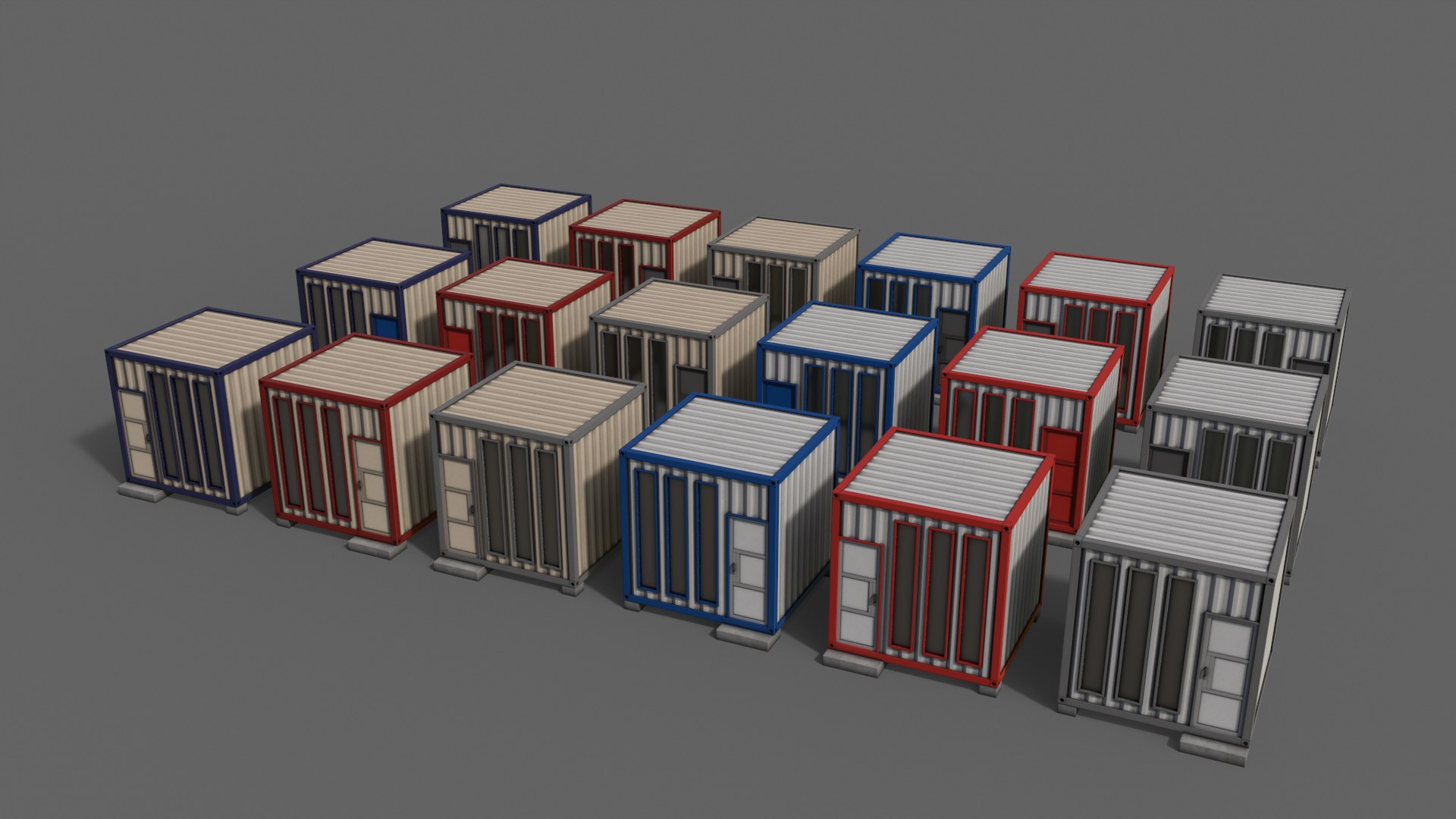 PBR Container House AA V4 3D model - TurboSquid 2081582