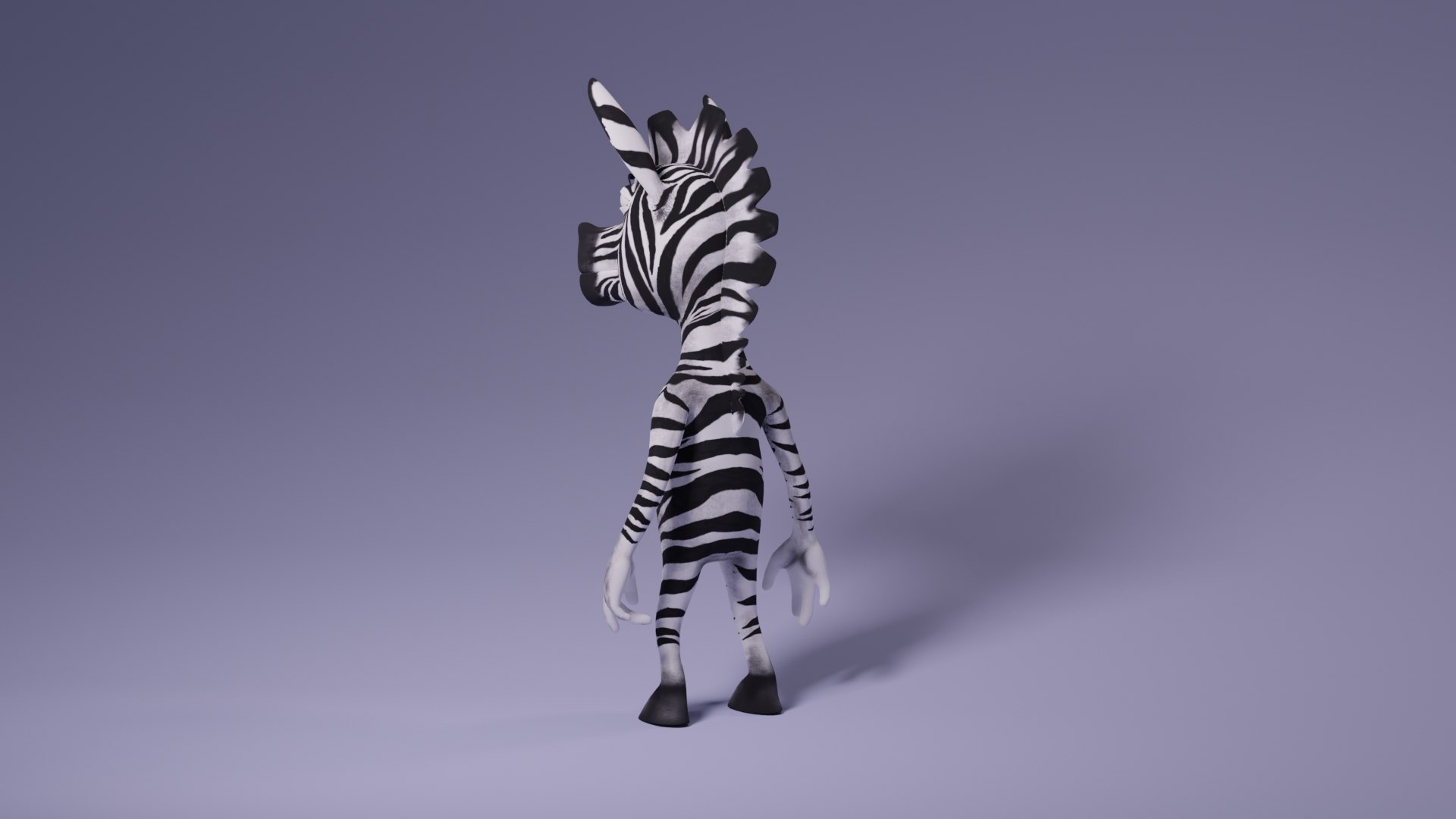 Toon Humanoid Zebra 3D Model - TurboSquid 1774555