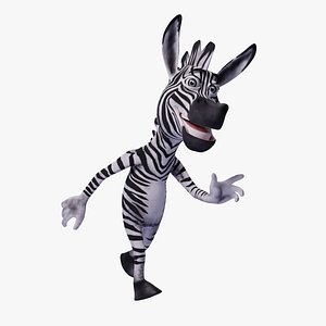 Toon Humanoid Zebra 3D model