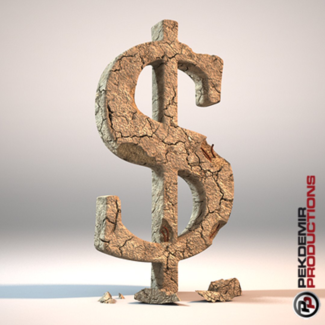 crumbling dollar 3d model