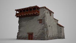 3D ancient stone northern model