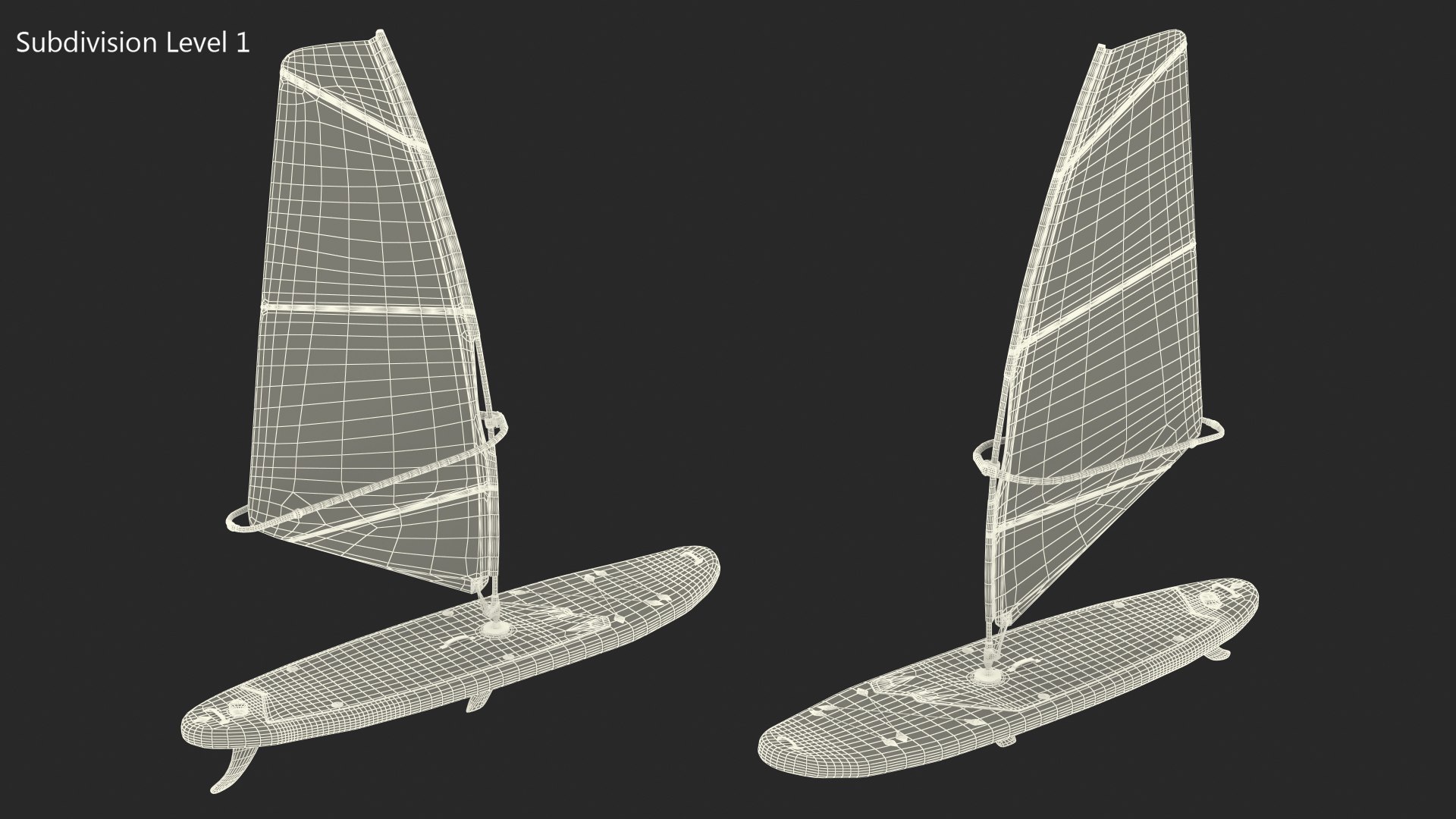 3D Model Stand Up Paddleboard With Sail Red - TurboSquid 2062660