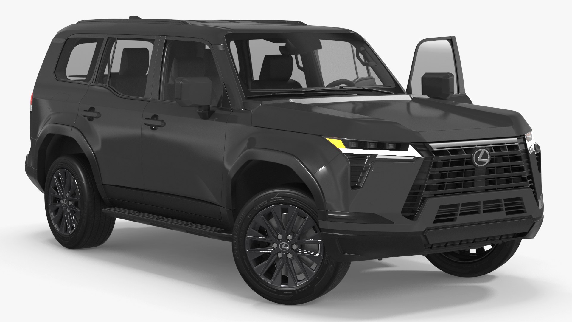 Lexus GX 550 Premium 2024 Gray Rigged 3D model preview