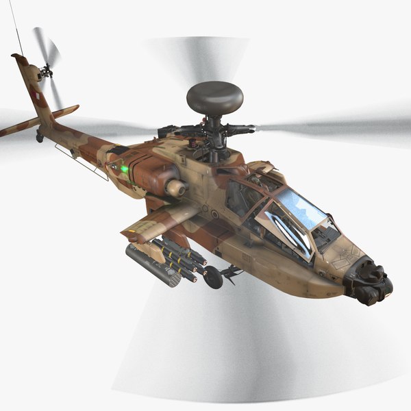 Apache AH-64E Qatar Emiri Air Force Complex Animation model