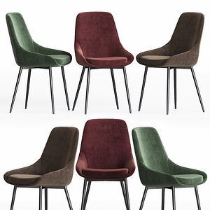 3D rowico sierra chair velvet