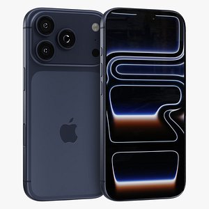 Apple iPhone 17 Pro Deep Blue 3D model