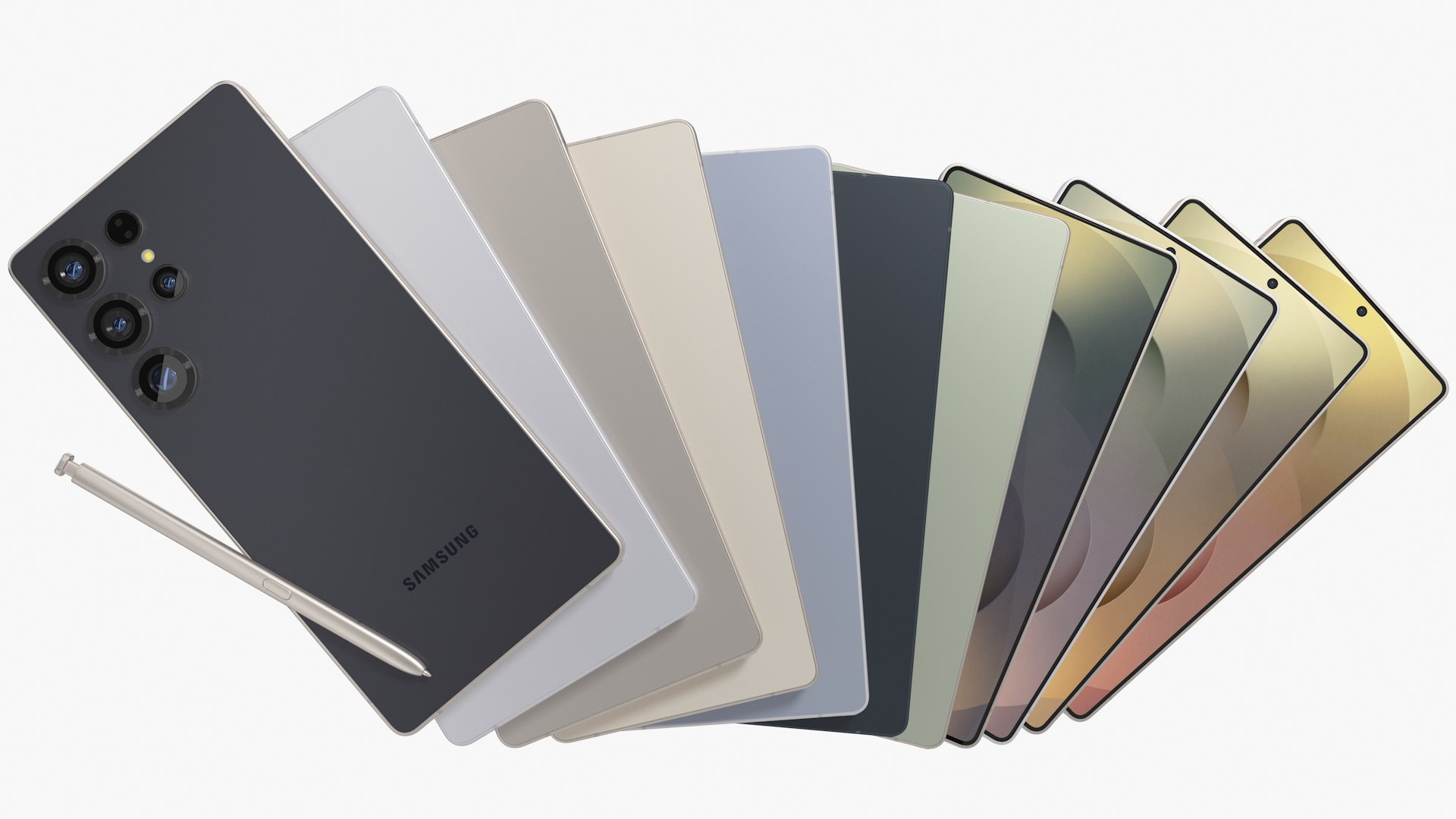 S25 Ultra Galaxy Note 21 Colors 3D Model Samsung Galaxy S25 Ultra