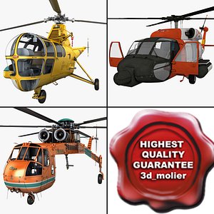 sikorsky aircraft skycrane helicopter 3d model