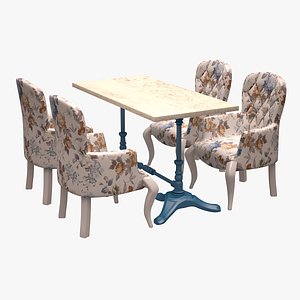 cafe dinner set 3d max