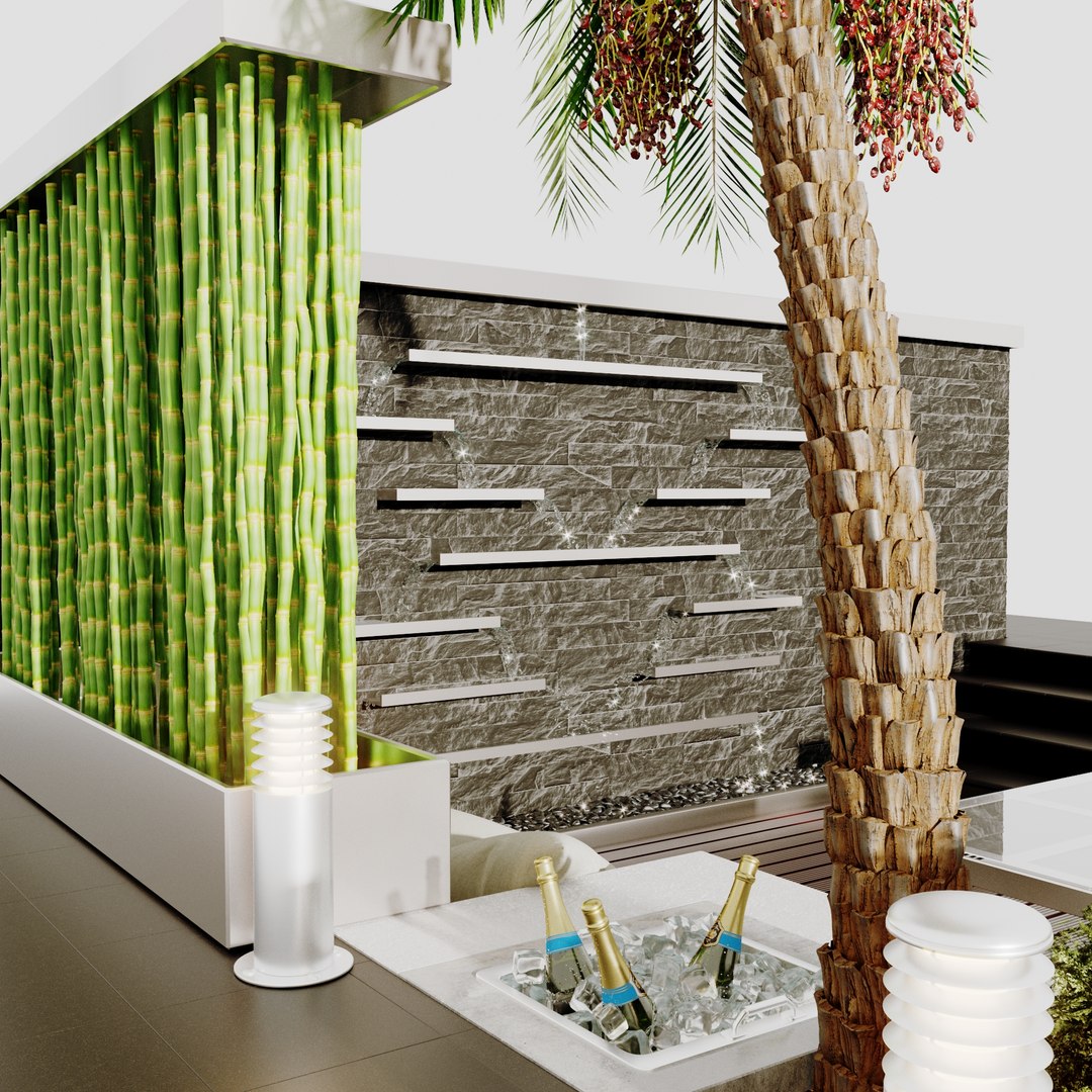 3D Contemporary Patio Model - TurboSquid 1215320